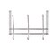 Home Basics Chrome Plated Over the Door 3 DoubleHook Hanging Rack DH00463 - alternate 1